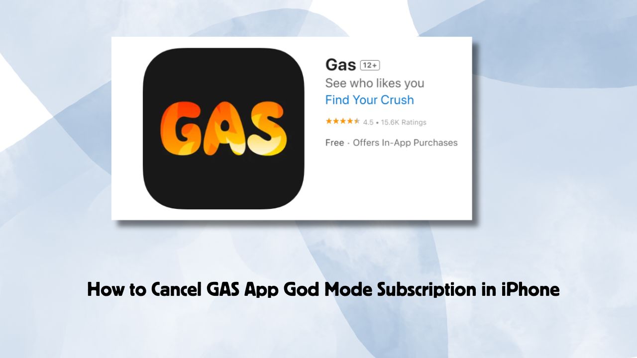 How to Cancel GAS App God Mode Subscription in iPhone