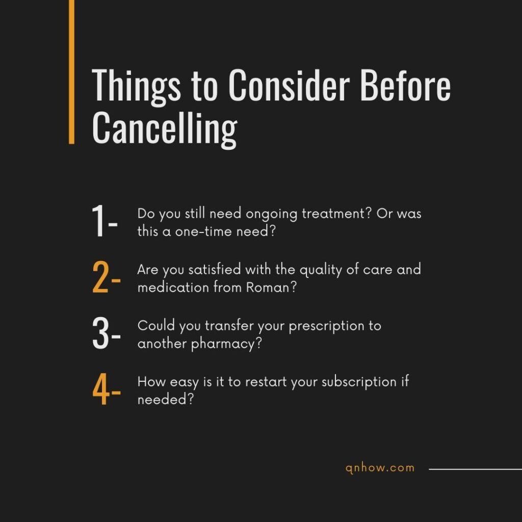 things to consider before cancelling