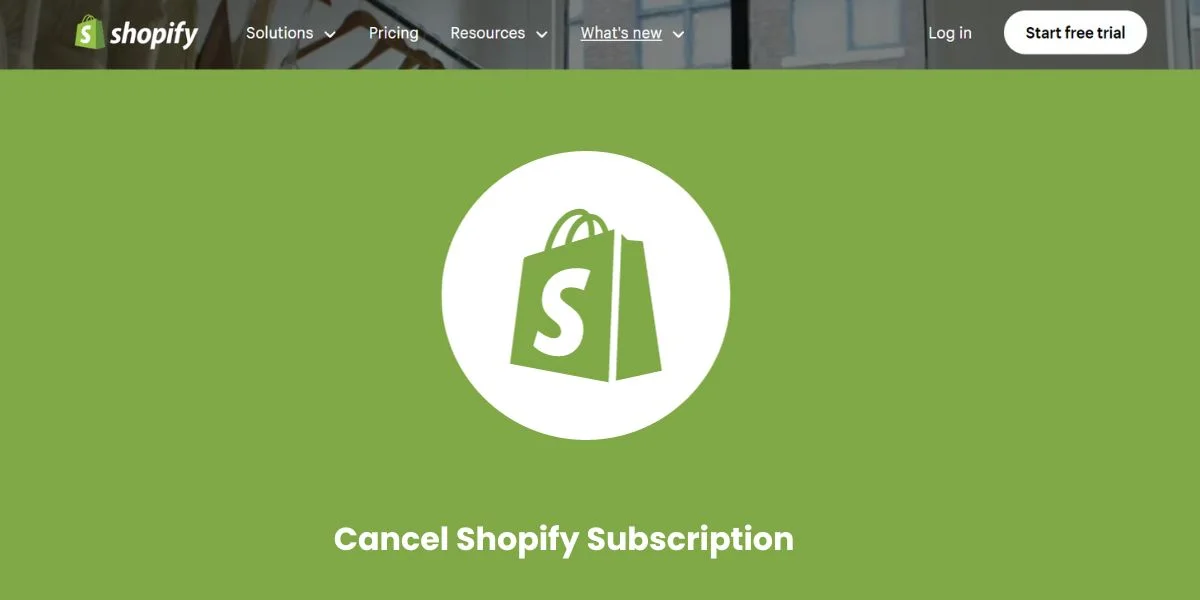 Cancel Shopify Subscription