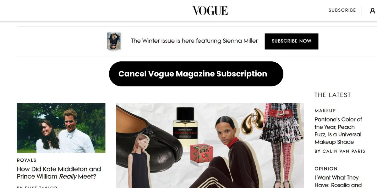 Cancel Vogue Magazine Subscription
