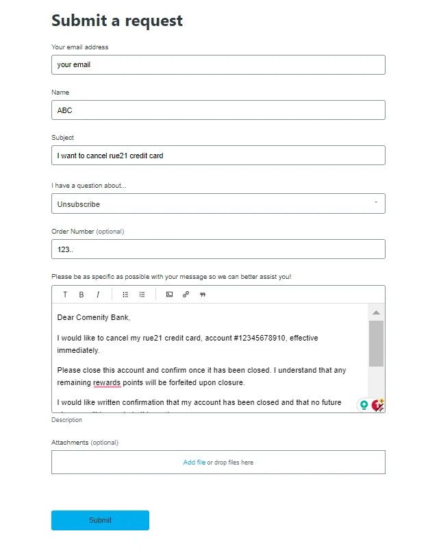 How to Cancel rue21 Credit Card in 2 Easy Steps Qnhow