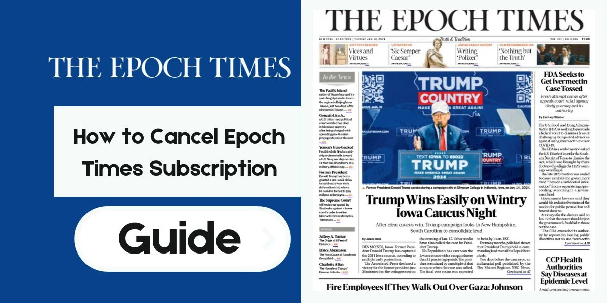 Cancel Epoch Times Subscription