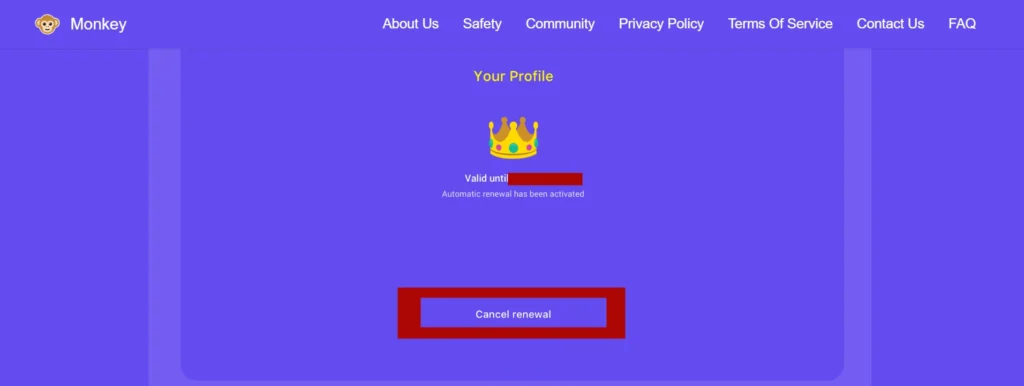 Stop Auto Renew Monkey App