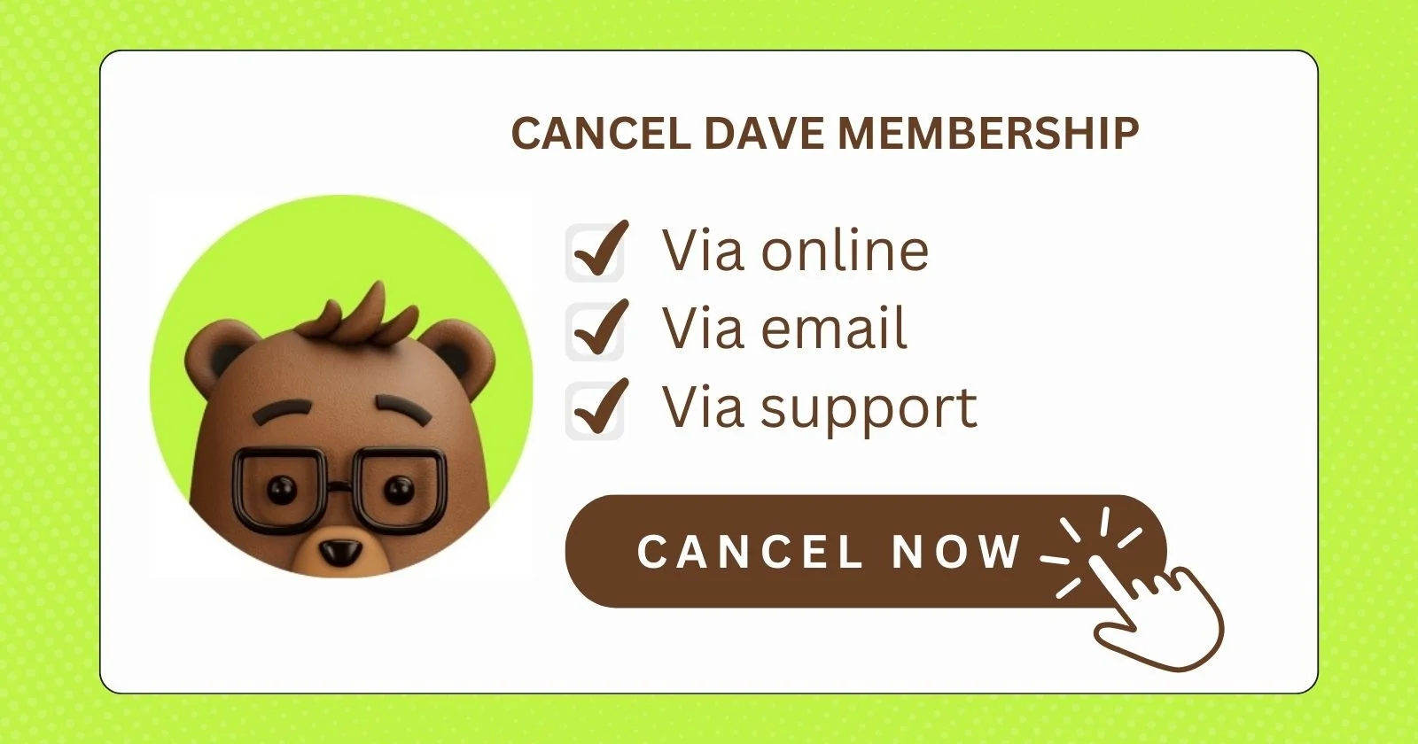 Cancel Dave Membership